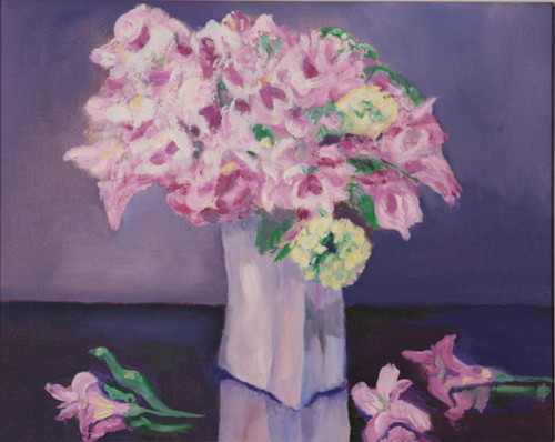 Painting-Oil-Lilac Colored Bouquet
