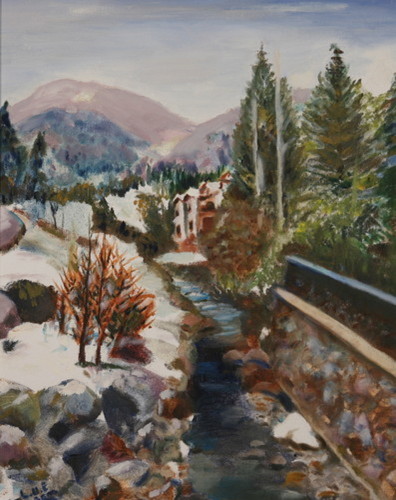 Painting-Oil-Winter in Vail