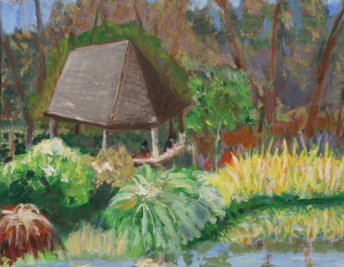 Painting-Oil-Japanese Tea Garden