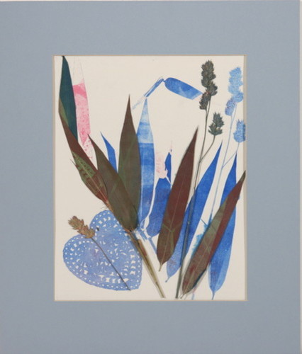 Mixed Media-Blue Collage