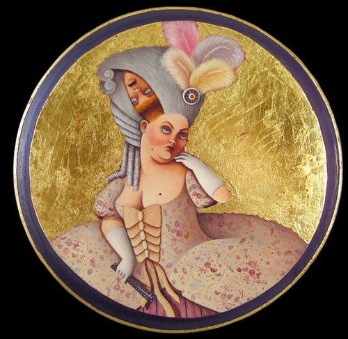 Painting-Acrylic-Madame Magaritte and Fifi Pomme Fritte