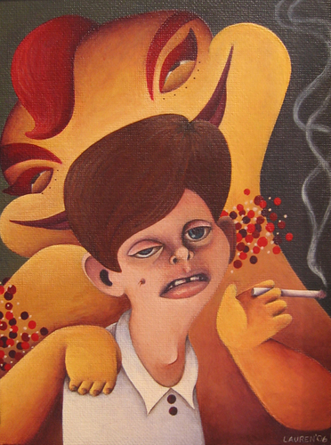 Painting-Acrylic-Miserable Bo and the Boob