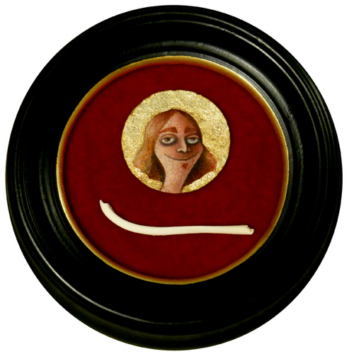 Painting-Acrylic-Menatlly Unfit Saint: Mort