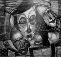 Drawing--Pencil-Portraitdiferent kind of mask