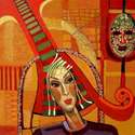 Painting--Acrylic-PortraitGolden Mask