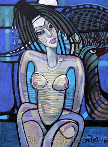 Painting-Figurative-Such is the woman - Morning