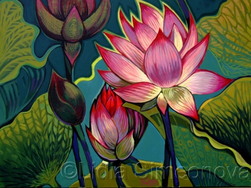 Painting-Floral-Lotuses