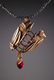 Metal--Bronze-AbstractHeart with Ladder and Bird