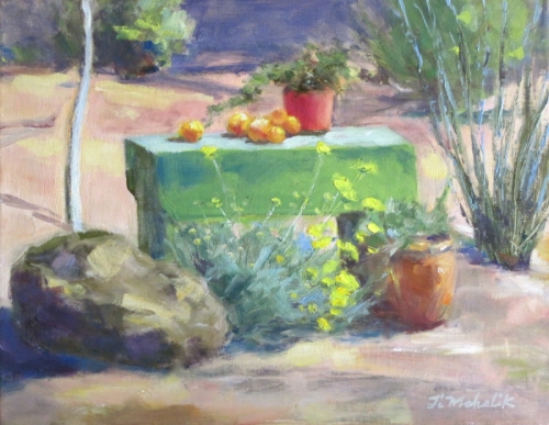 The%20Green%20Bench%20and%20flower%20pots (large view)