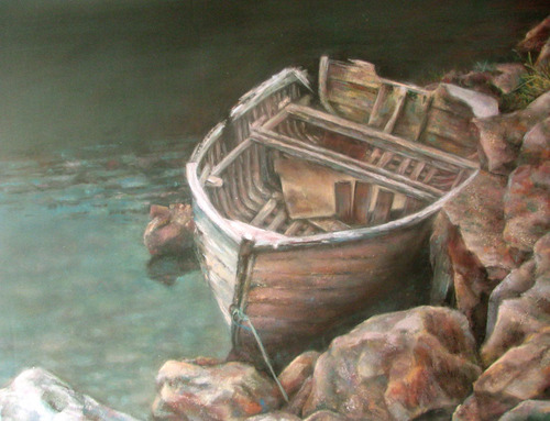 Painting-Seascape-Driftwood