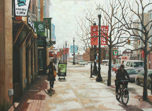 Painting-Cityscape-Gateway, Winter Morning
