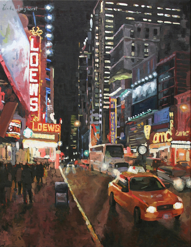 Painting-Cityscape-Taxi Cab
