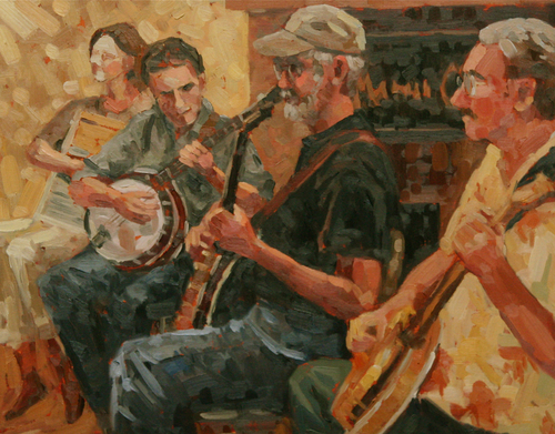 Painting-Portrait-Banjo Jam
