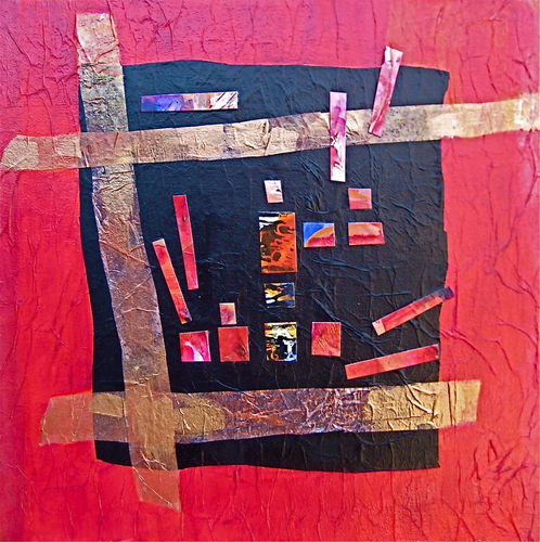 Mixed Media-On Canvas-Red Conundrum