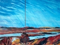 Painting--Oil-AbstractFlooded Field