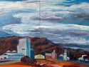 Painting--Oil-AbstractGrain Elevator