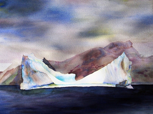 Painting-Iceberg From Our Zodiac, Antarctica #2