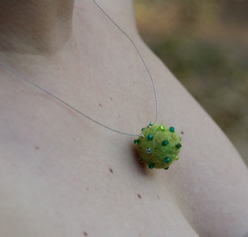 Fiber Art-Green with Envy