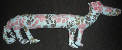 Sculpture-Wiener Dog Throw Pillow
