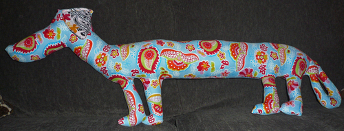 Sculpture-Wiener Dog Throw Pillow