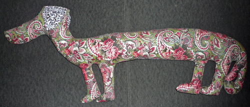Sculpture-Wiener Dog Throw Pillow