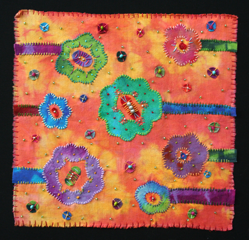 Fiber Art-Gloxinia Garden