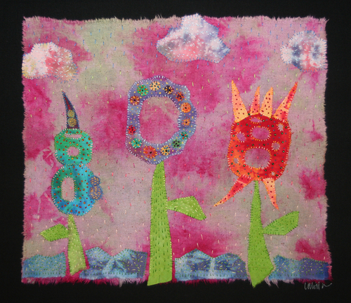 Fiber Art-Holey Garden