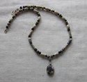 petite yellow turquoise necklace