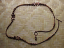 Autumn strand fresh water pearl and copper necklace