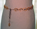 wood and shell bead belt