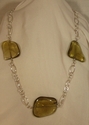 citrine  amd sterling silver necklace