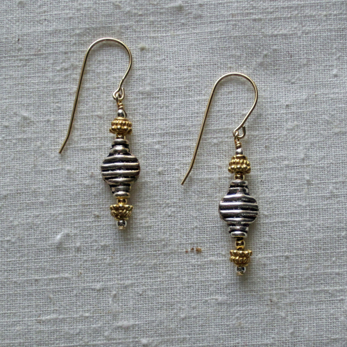 Mixed metal earrings