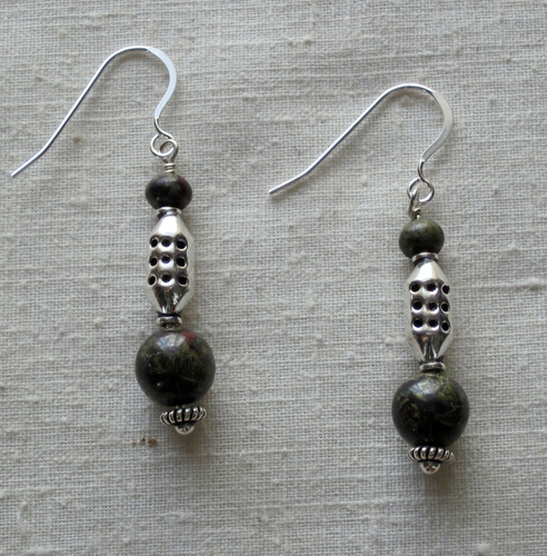 Dragon's blood stone earrings