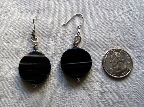 Black sardonyx earrings