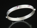 LK Stewart - Ruby &amp; Alexandrite Bangle Bracelet