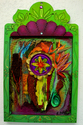 Painting--Acrylic-BotanicalGreen and Purple flower