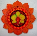 Wood-Green & Red Orchid Lotus