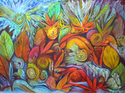 Painting--Acrylic-AbstractSpiraling landscape 1