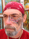 Painting--AcrylicTribal Eye Design red