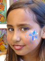 Painting--AcrylicFlower, cheek blue & yellow