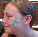Painting--AcrylicFlower, cheek green& yellow