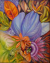 Print Making--AbstractPassion Flower