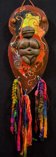 Mixed Media-Willendorf Goddess(EarthTones #1)