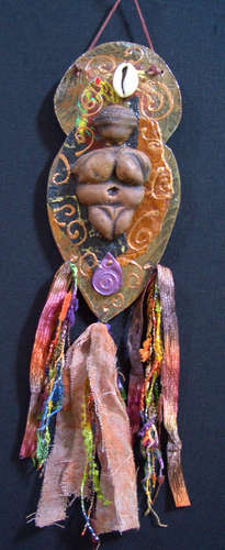 Mixed Media-Willendorf Goddess (earth tones)