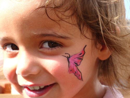 Painting-Butterfly cheek art
