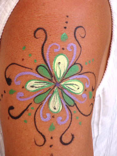 Painting-Floral design arm