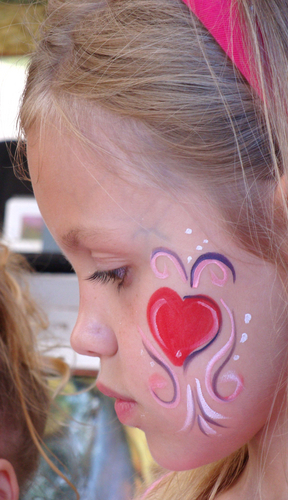 Painting-Heart, cheek art