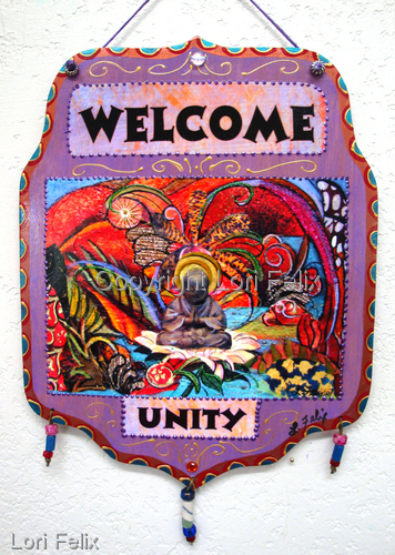 Mixed Media-Welcome Sign, Unity