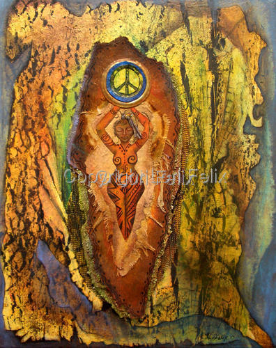 Painting-Fantasy-Goddess of Peace