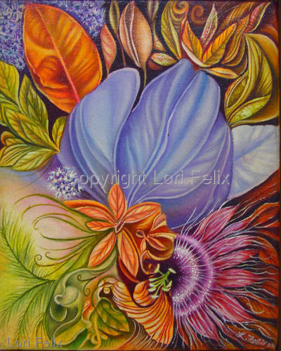 Print Making-Abstract-Passion Flower